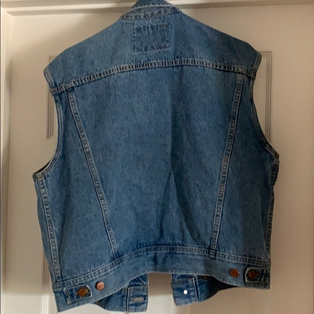 Men's vintage sleeveless denim jacket 90's - Picture 3 of 3